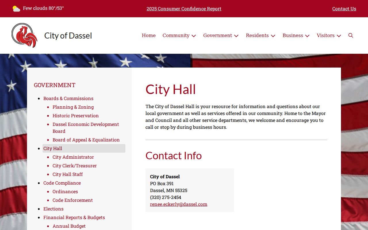 Dassel court docket city records context at Dassel City Hall