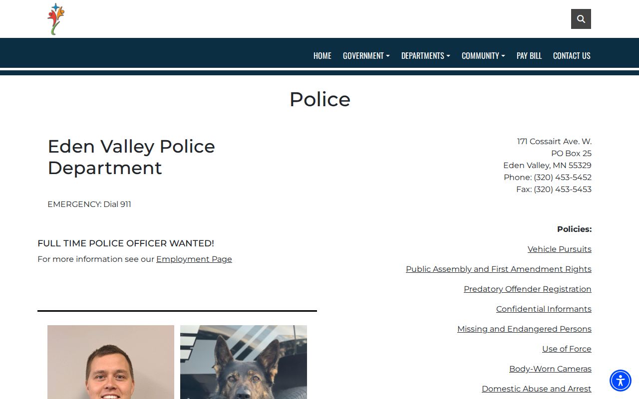 Eden Valley court docket police contact source