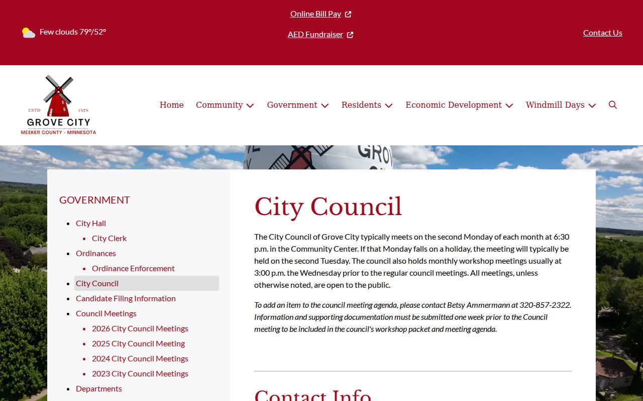 Grove City court docket City Council calendar distinction
