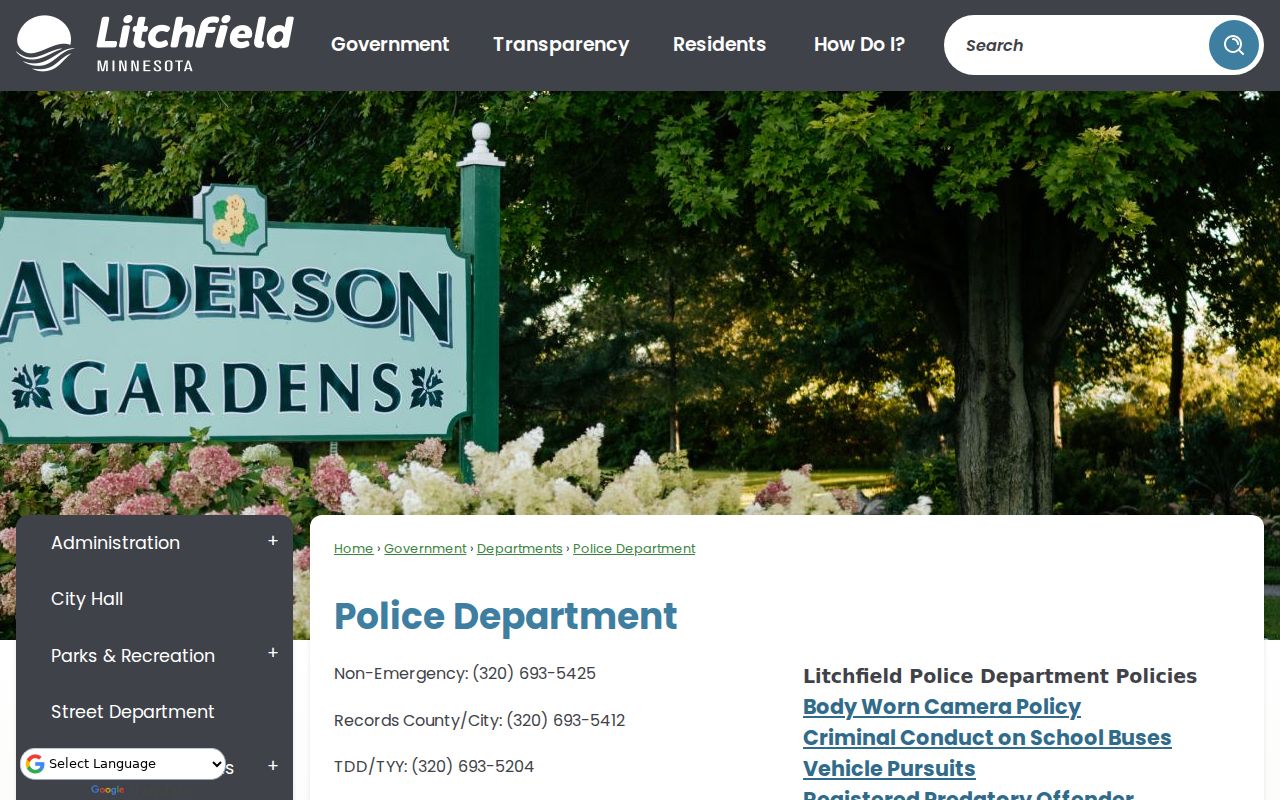 Litchfield court docket citation context at the Litchfield Police Department
